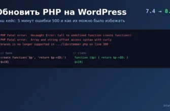 Обновить PHP на WordPress: ошибки из лога и исправление create_function