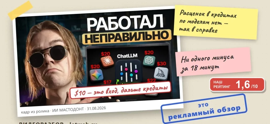 ChatLLM Abacus AI: кадр из ролика с пометками проверки фактов