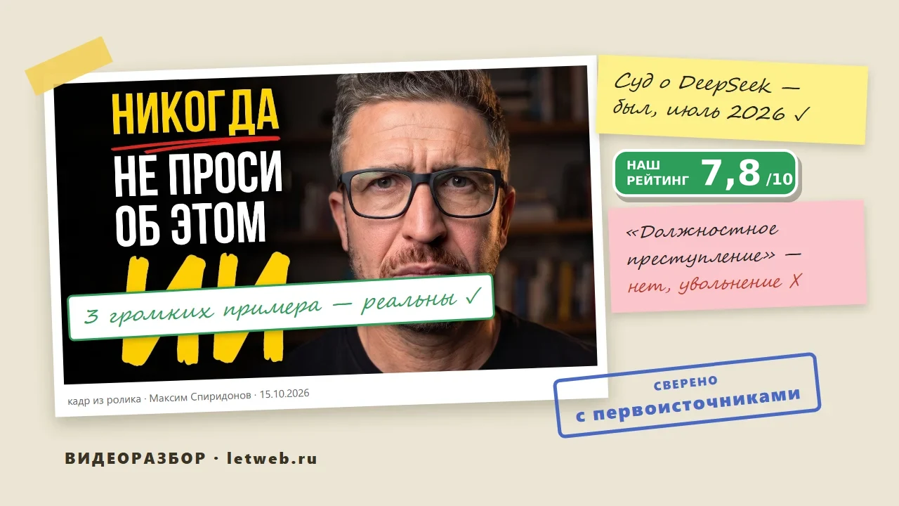 Что нельзя спрашивать у ChatGPT: разбор видео Максима Спиридонова — проверка примеров