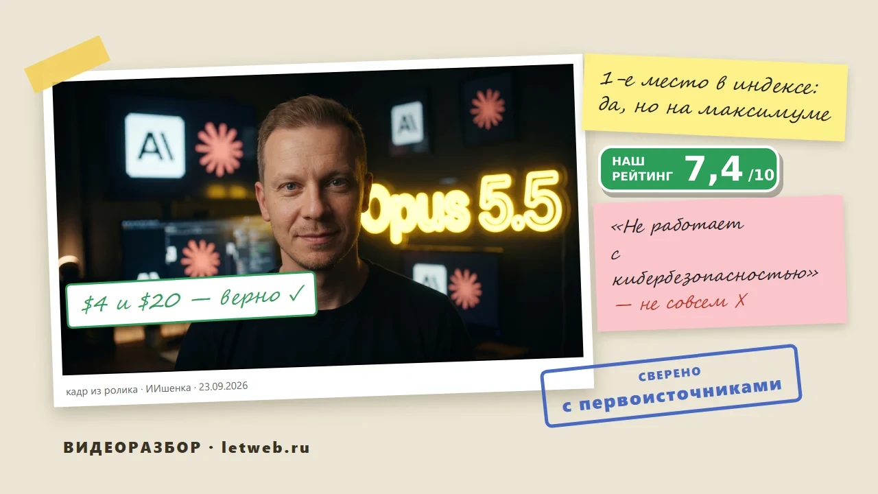 Claude Opus 5.5: разбор видео — цена, первое место в индексе и ограничения