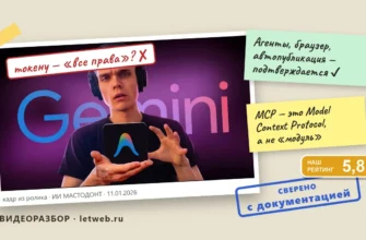 Google Antigravity: кадр из ролика с пометками проверки фактов