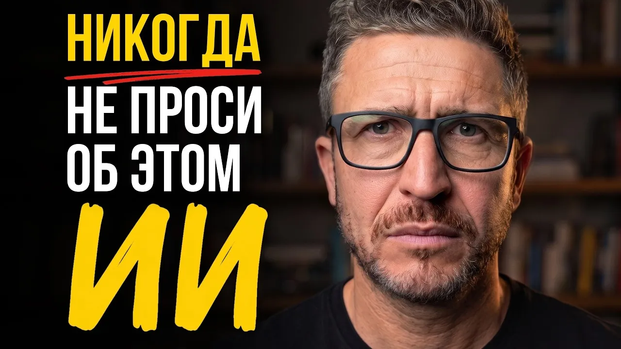 Кадр из ролика «6 ОПАСНЫХ запросов. Что НЕЛЬЗЯ спрашивать у ChatGPT, Claude, Gemini»