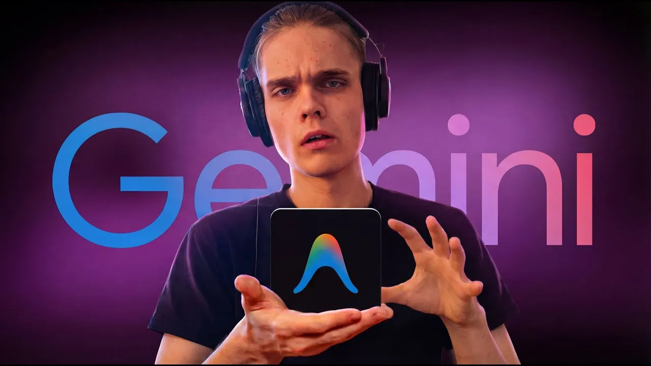 Кадр из ролика «Google AntiGravity: Как использовать ИИ лучше 99% людей (Гайд)»
