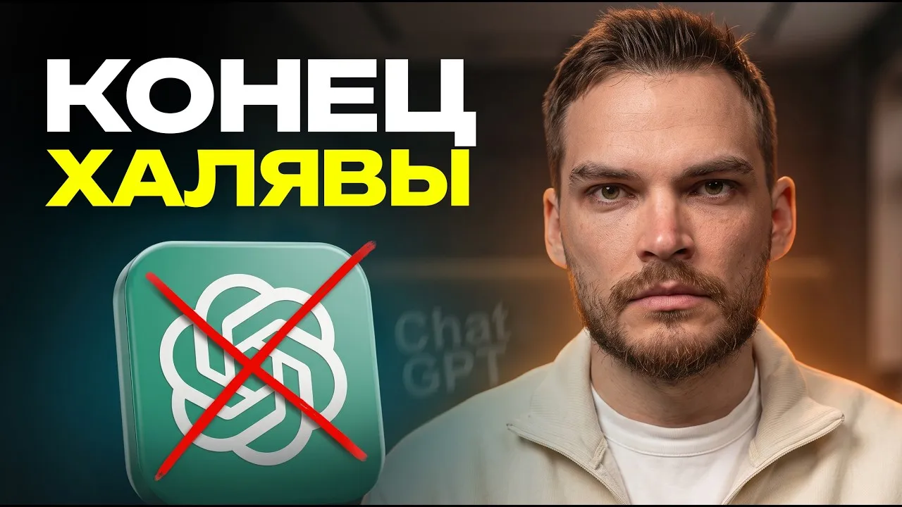 Кадр из ролика «Прощай, ChatGPT? OpenAI урезала подписку. Какую теперь ОСТАВИТЬ»