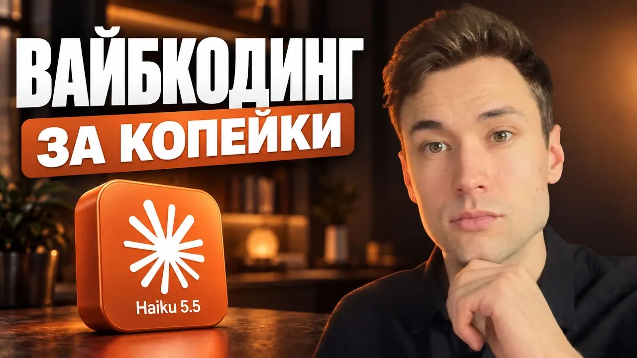 Кадр из ролика «Дешевая модель Claude УДИВИЛА | Обзор Haiku 5.5»
