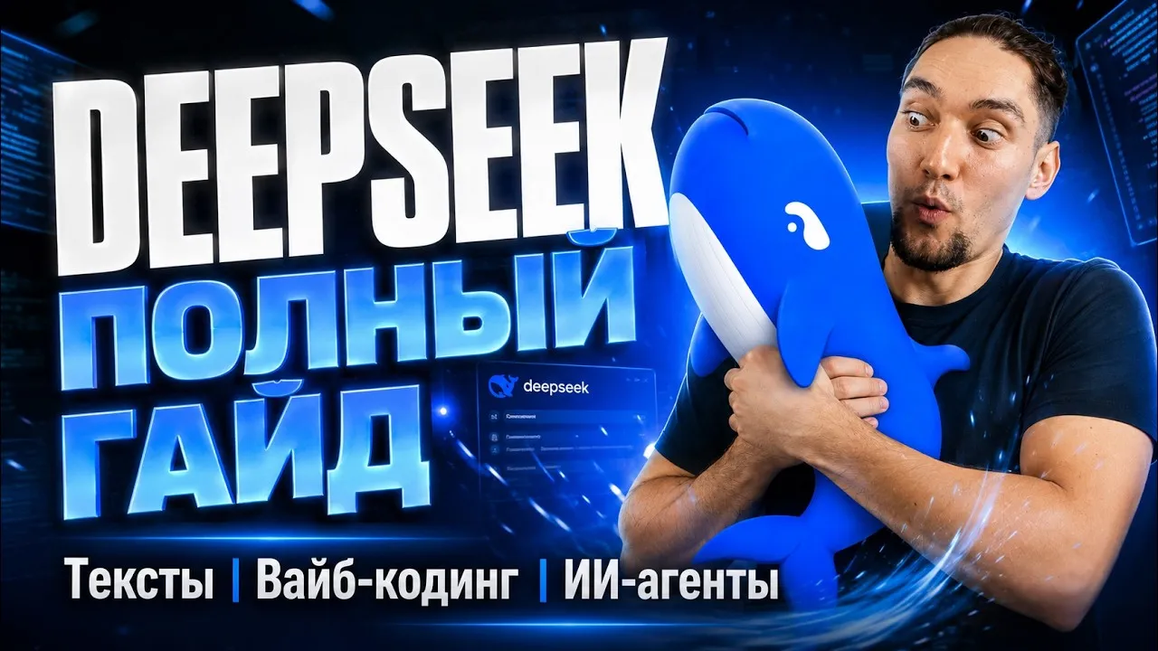 Кадр из ролика «Лучший бесплатный ИИ ДЛЯ ВСЕХ: Разбор DeepSeek | Альтернатива Chat GPT | Нейросети для новичка»