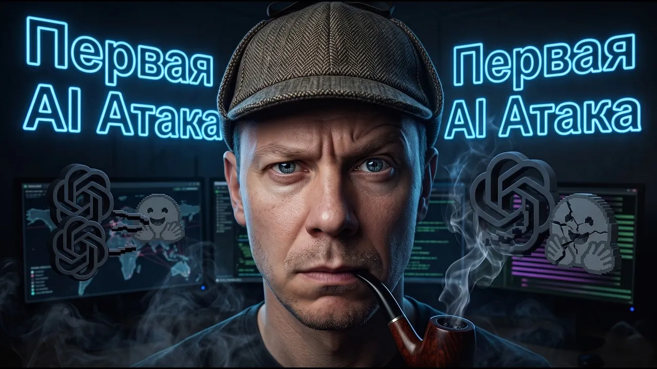 Кадр из ролика «Самая Безумная AI Атака — Как Модель от OpenAI Взломала Всё»
