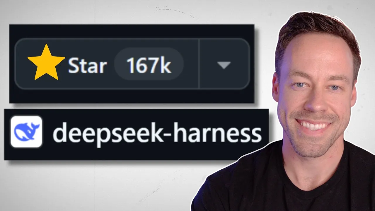 Кадр из ролика «Почему DeepSeek Harness стал самым быстрорастущим репозиторием GitHub в истории»