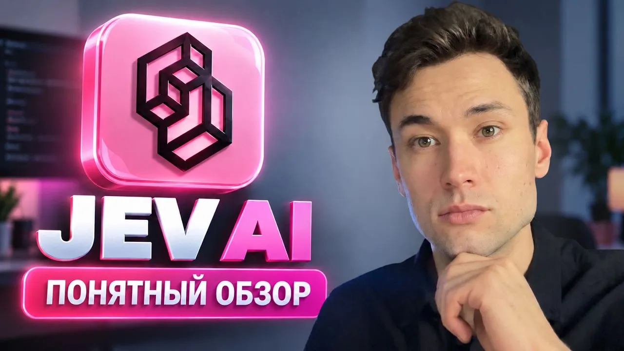 Кадр из ролика «Jev: ИИ-модель, которая взрывает интернет [Полный обзор]»